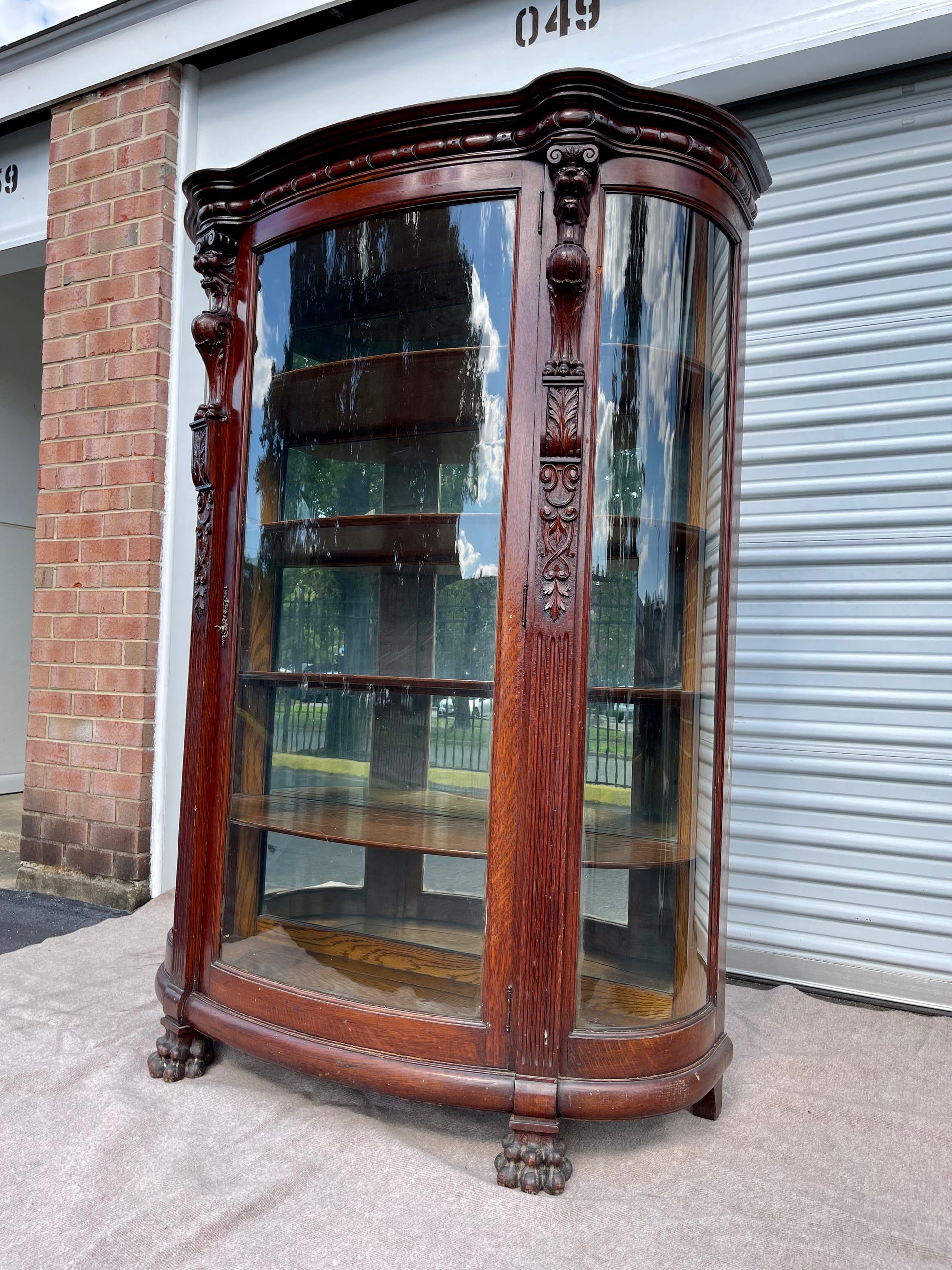 Wood Hand Carved Display Case