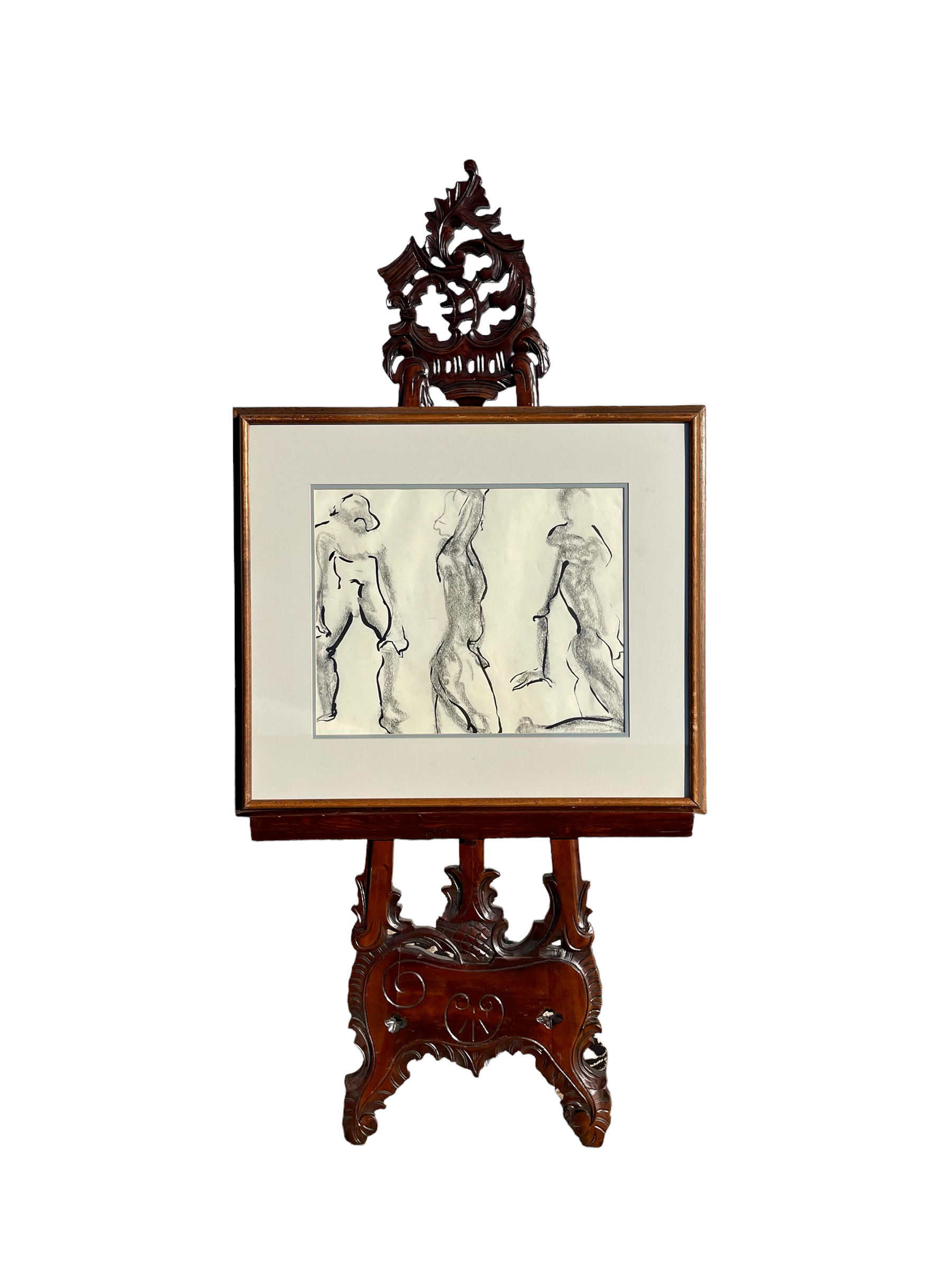 Nina Gelin-Meier Abstract Nude Trio Painting