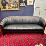 Ekornes Scandinavian Rosewood and Leather Sofa