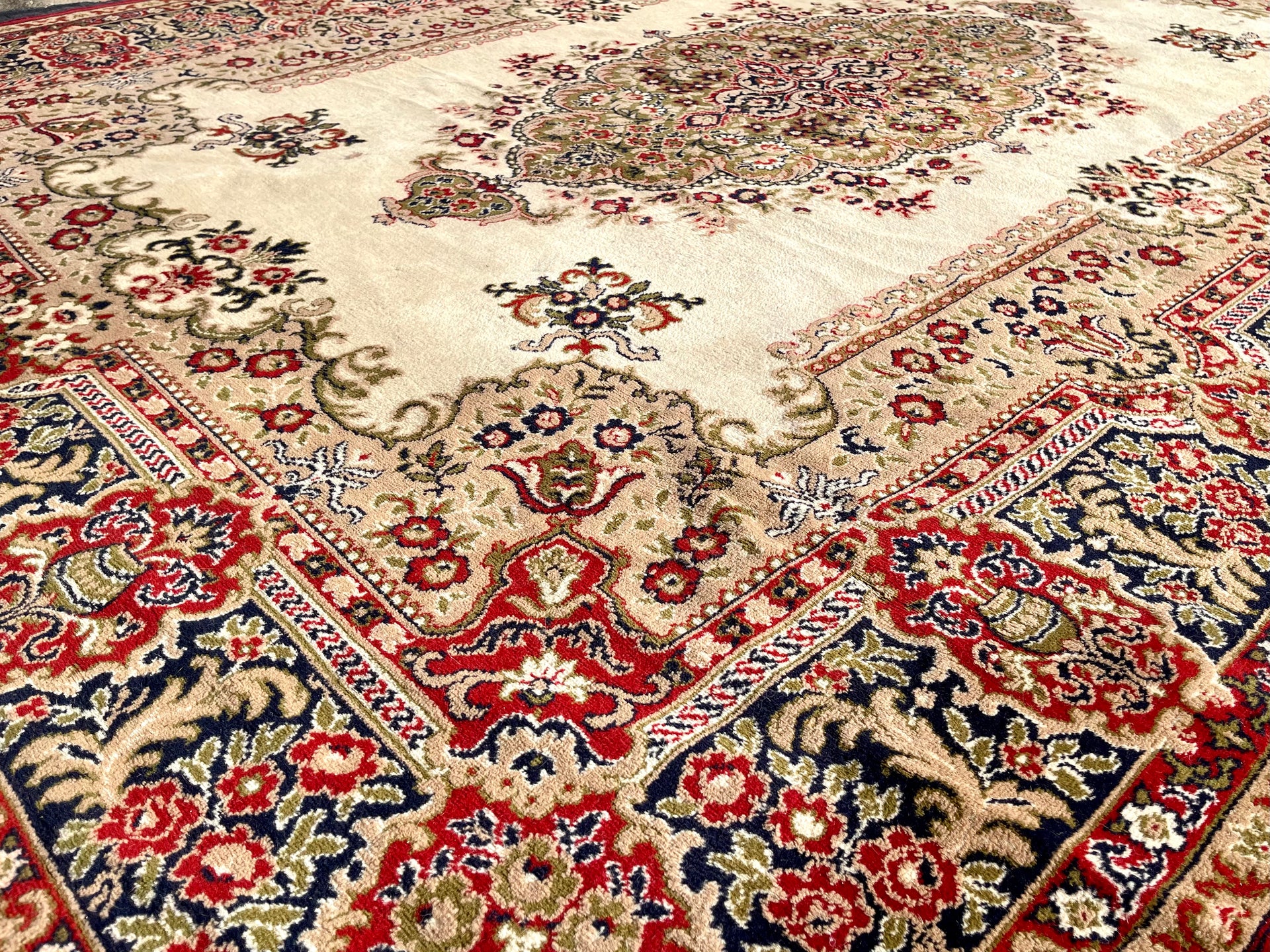 Vintage Machine Woven Persian Rug