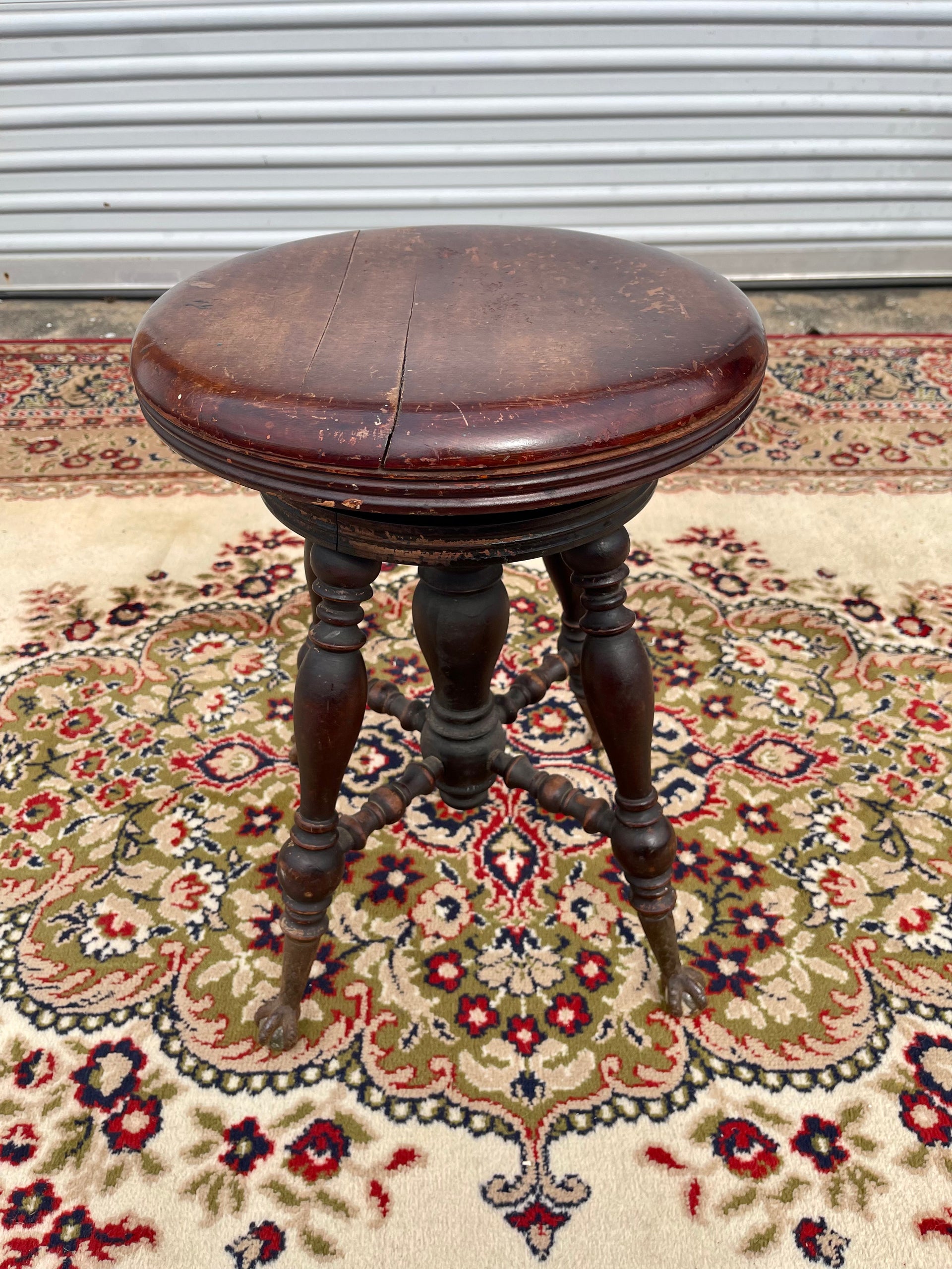 Antique Piano Stool