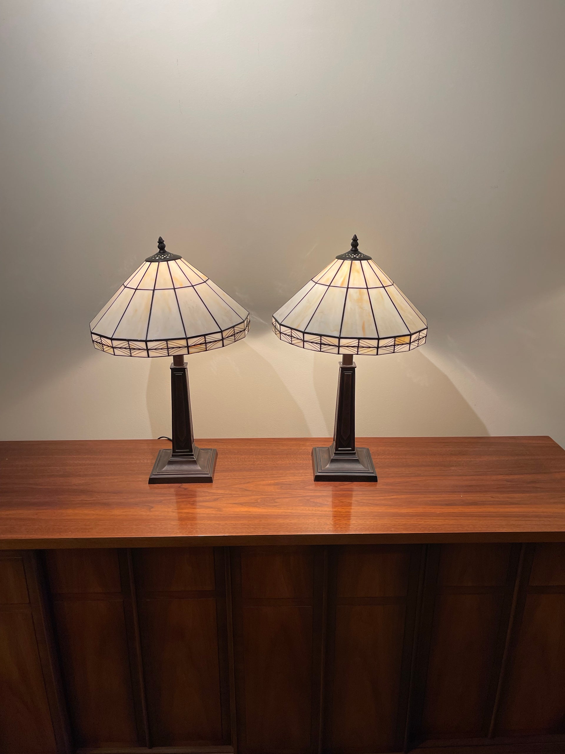 Tiffany Reproduction Lamp Pair