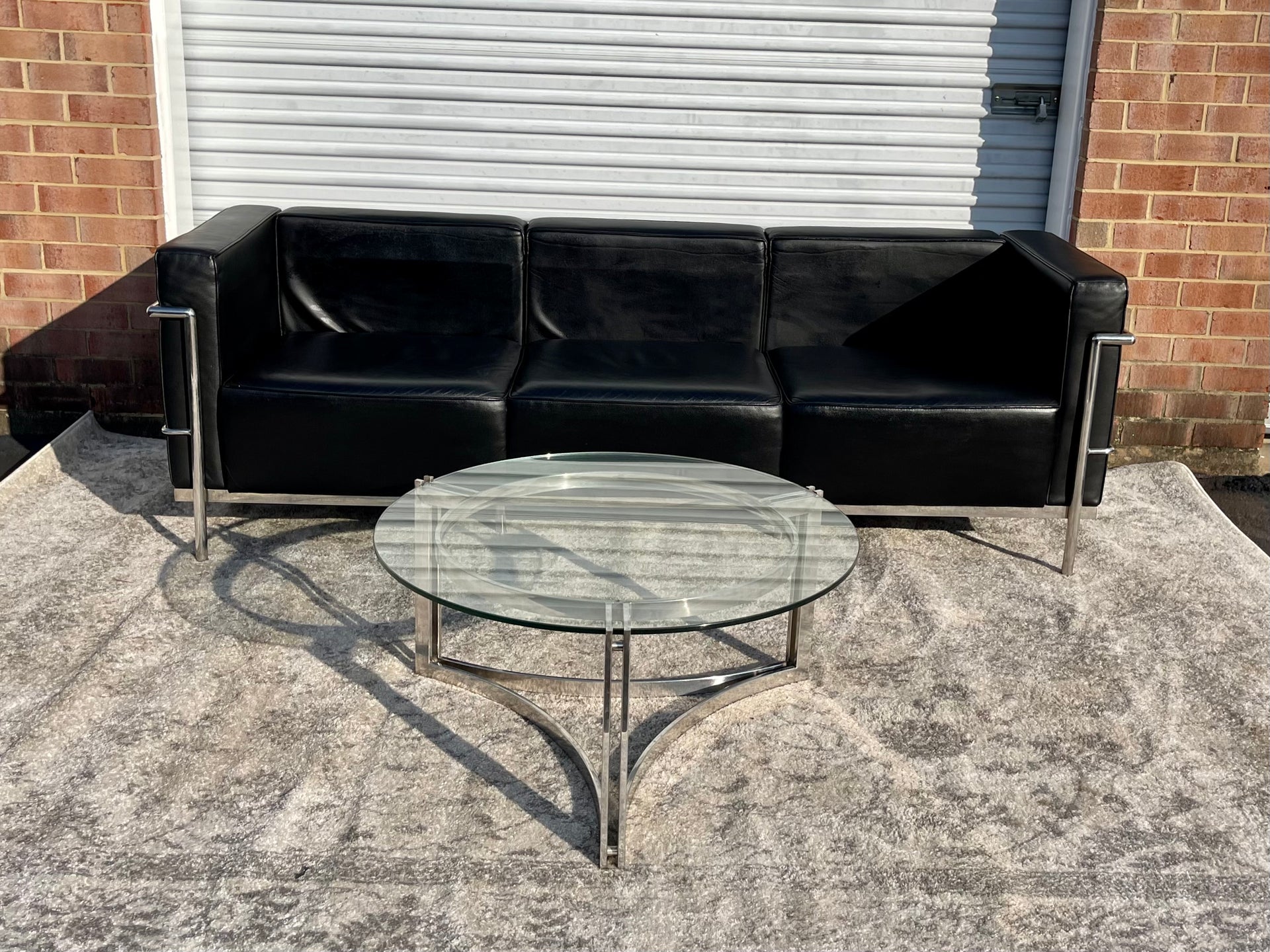 Chrome and Glass Signet Coffee Table