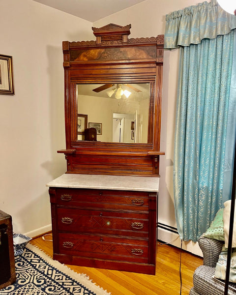 Victorian Era Bedroom Set (Dresser, Bed Frame)