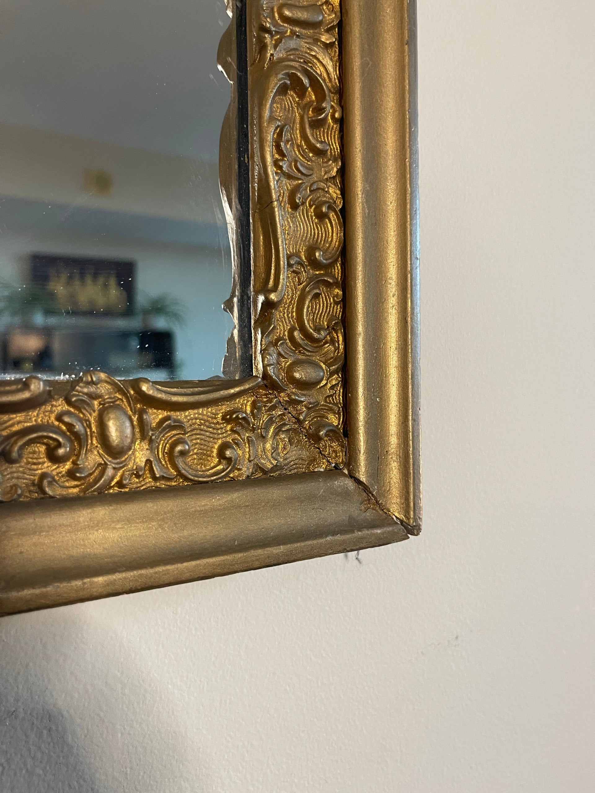 Gold Gilt Rectangular Mirror