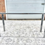 Vintage Chrome and Glass Console Table