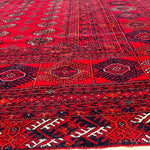 Large Hand-knotted Afghan Bokhara Rug