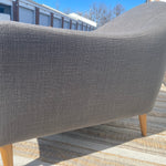 Crate & Barrel Upholstered Pennie Armchair In Charcoal