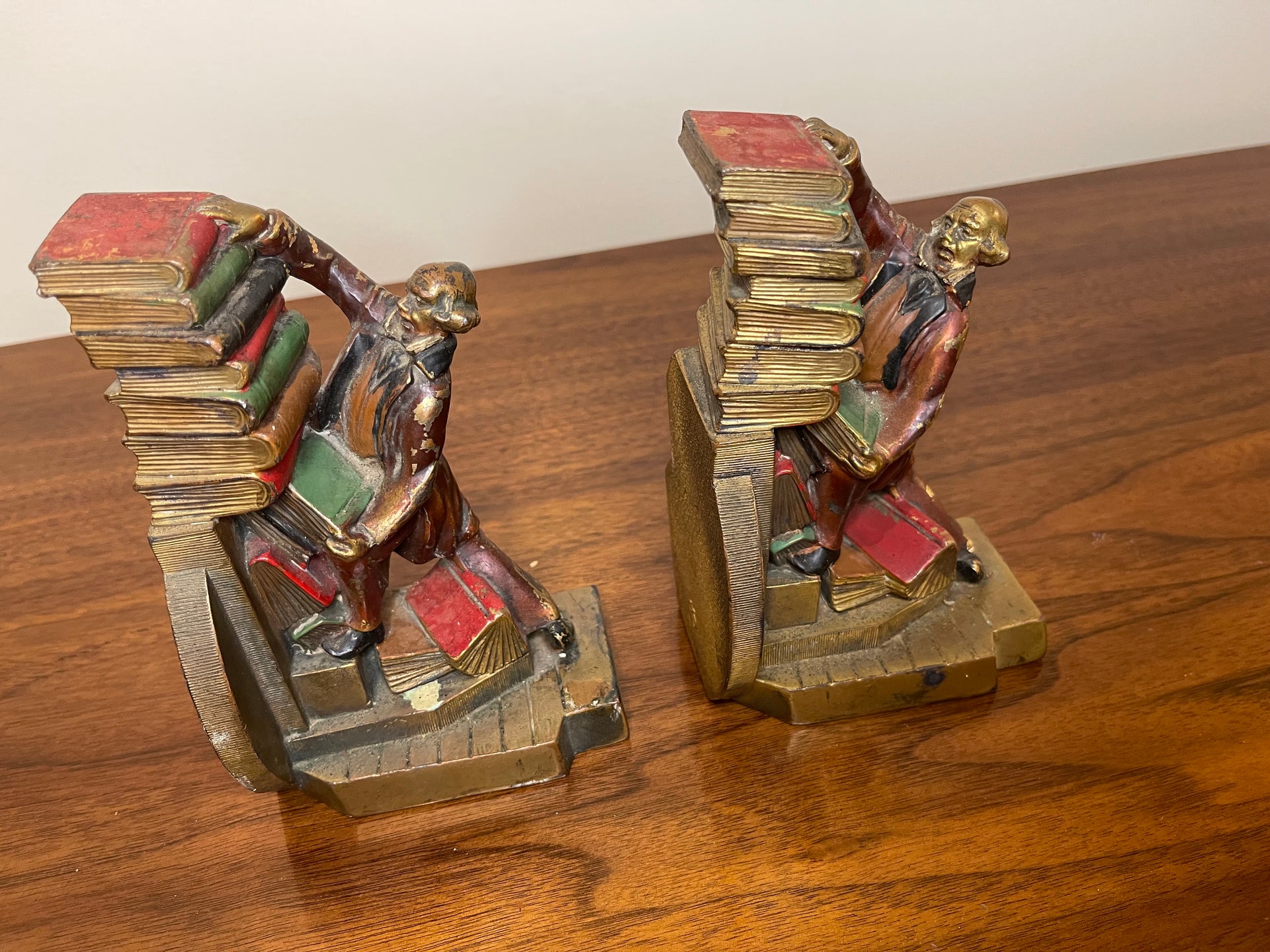 Vintage Brass Bookends