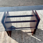 Danish Modern Rosewood and Glass Dining Table