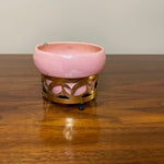 Pink Vase with Brass Stand
