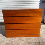 Arne Wahl Iversen Teak Danish Modern Four Drawer Chest of Drawers