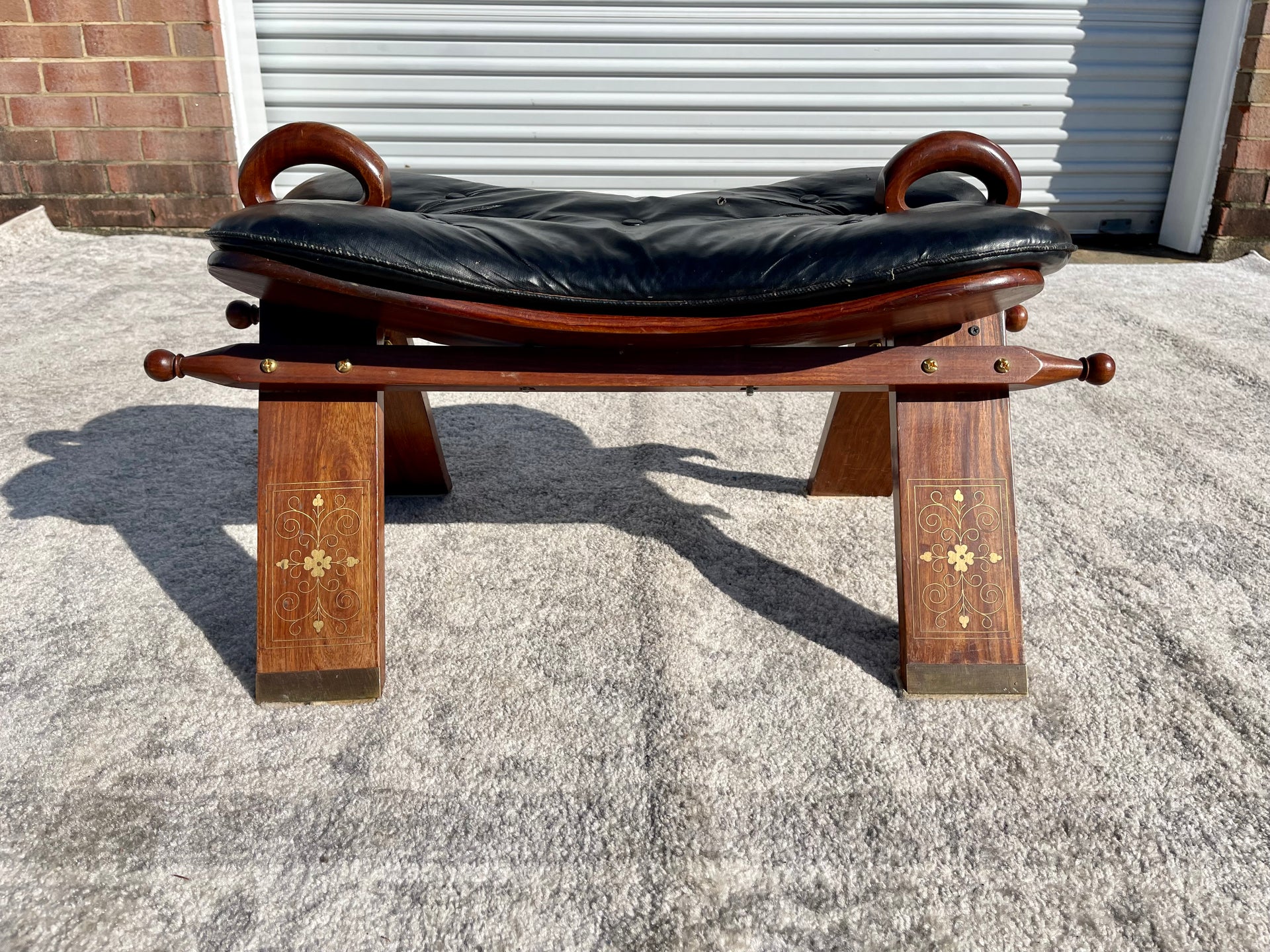 Indian Campaign Camel Saddle Seat Stool