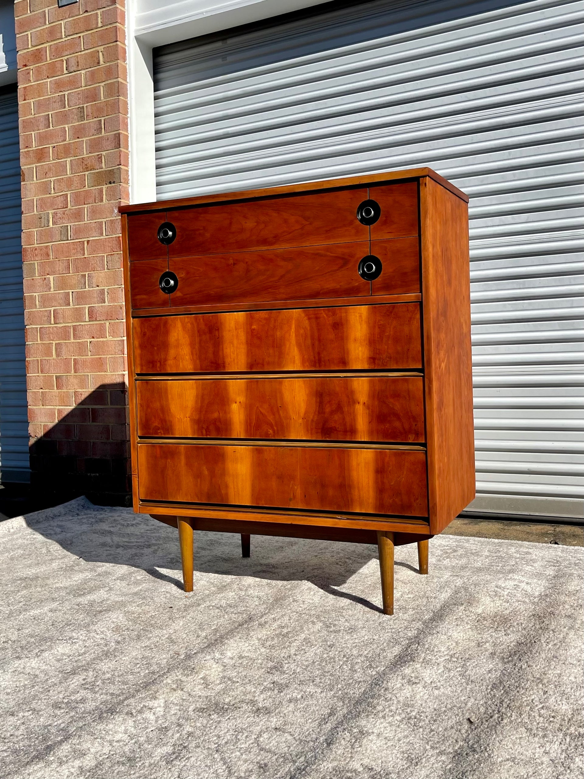 Stanley Furniture Midcentury Tallboy Dresser