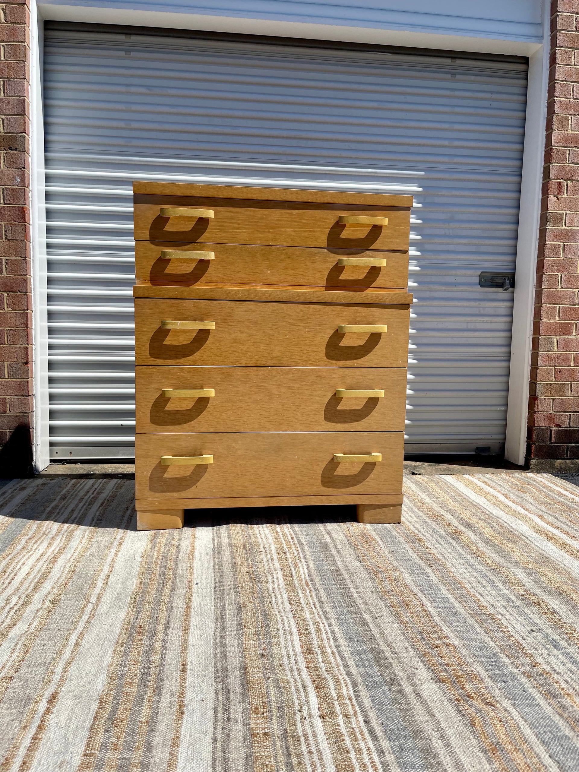 Virginia House Mid Century Tallboy Blonde Dresser