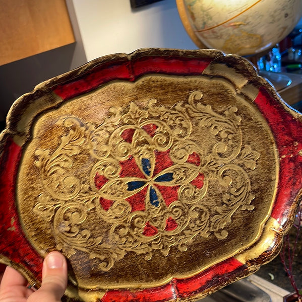 Red and Blue Venetian Tray