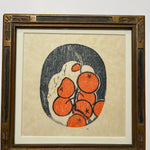 Tuffli Orange Color Woodblock Print