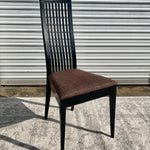 Midcentury Tonon Italian Black Laquered Dining Chairs