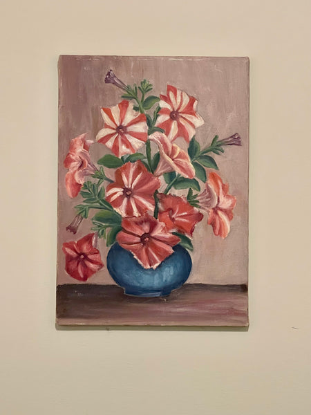 Small Oil on Canvas Flower Painting