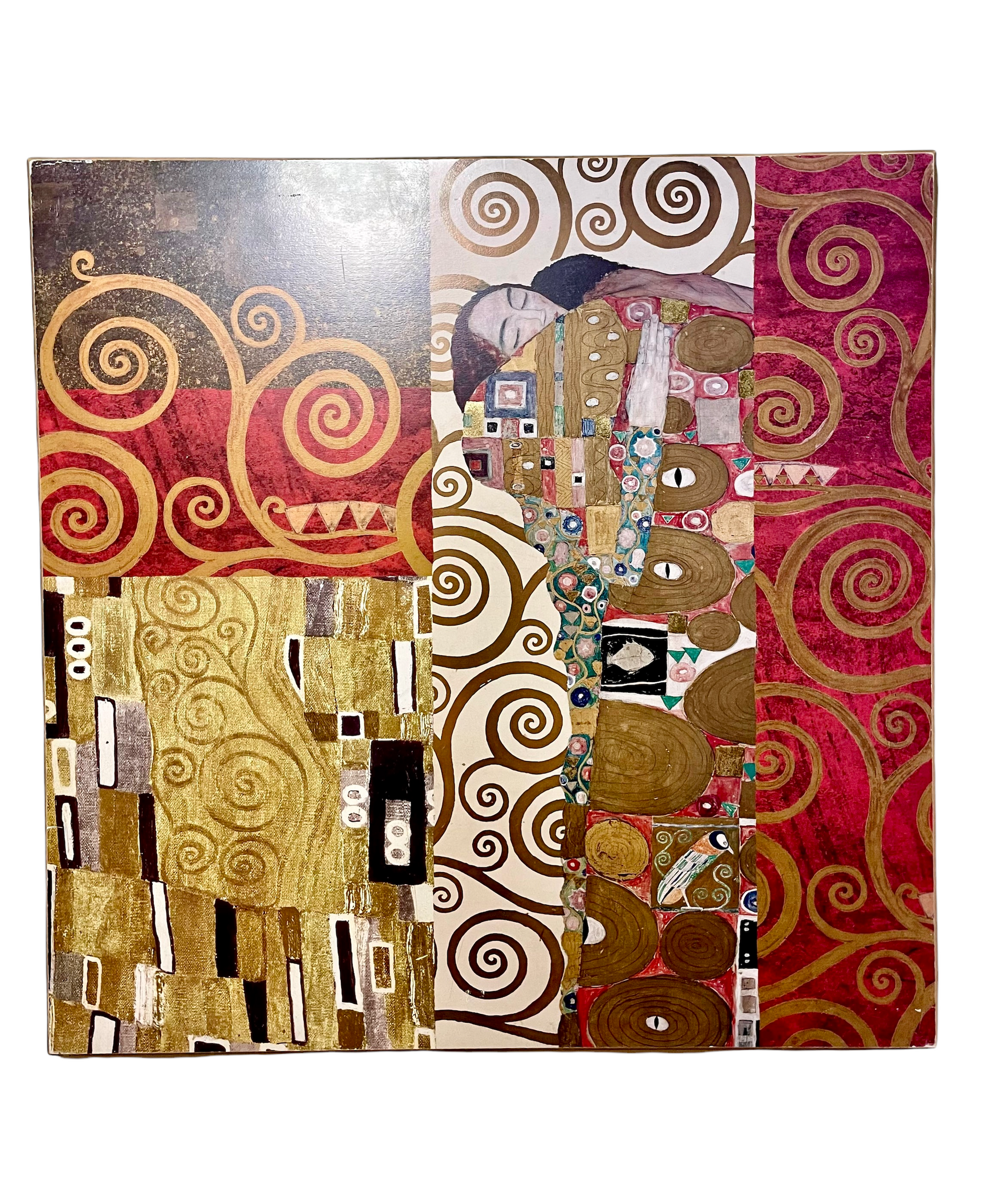 Gustav Klimt “The Embrace” Print on Board