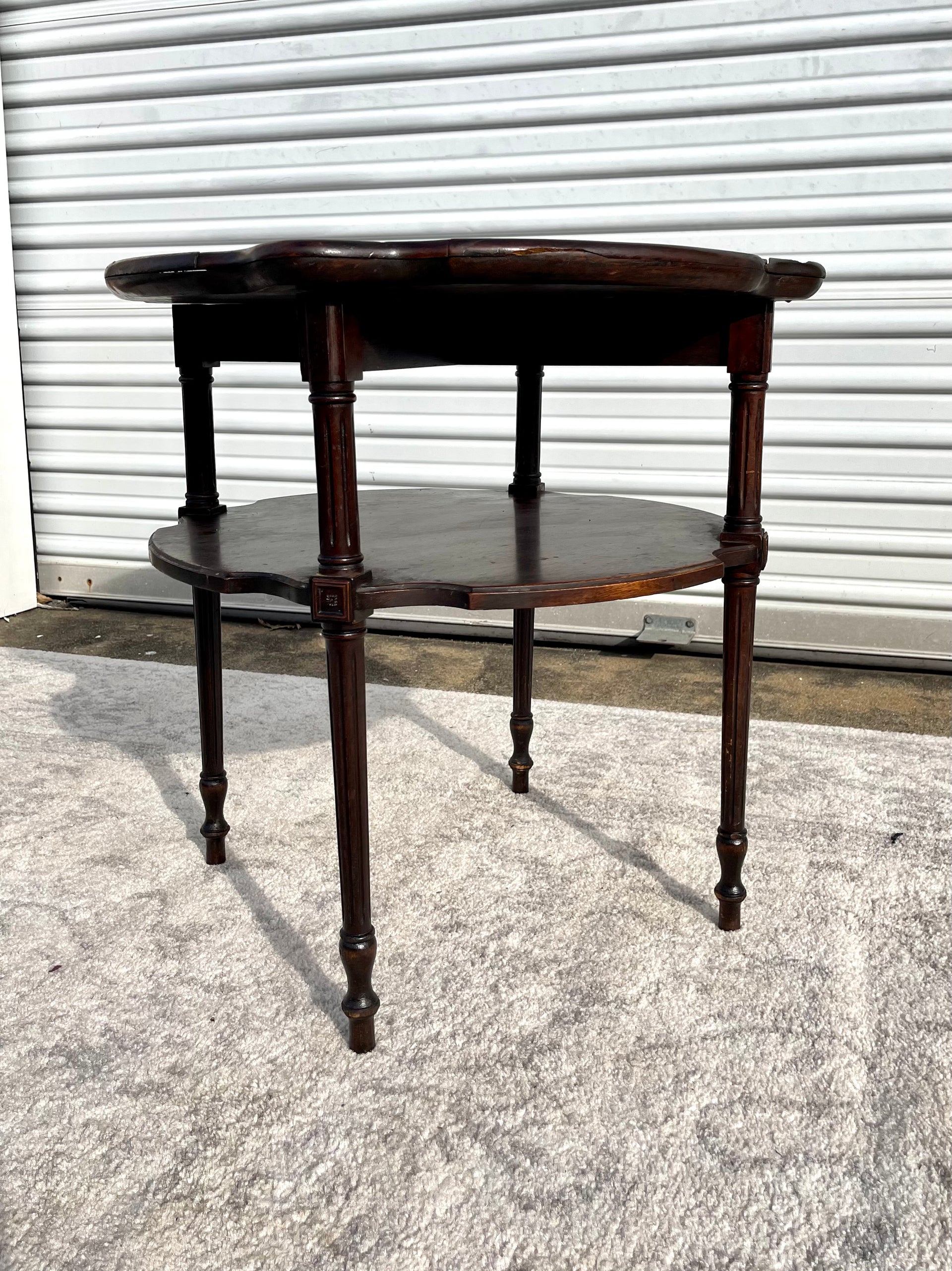 Refinished Antique Pie Crust Occasional Table