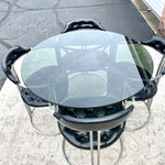 Daystrom Chrome and Smoked Glass Dining Set