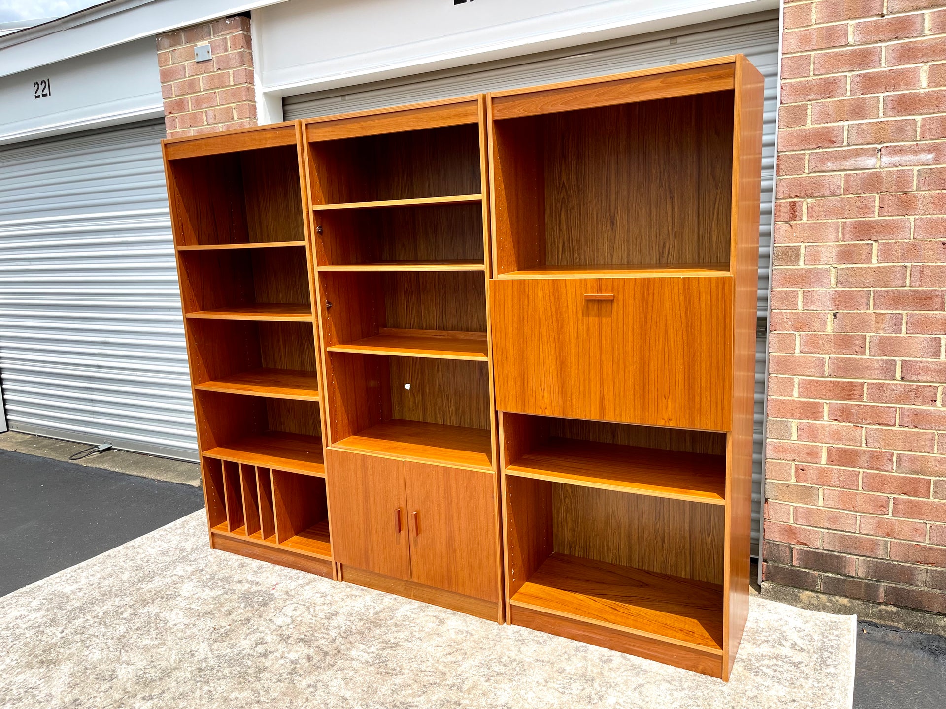 Danish Modern Teak Wall Unit/Bookcases