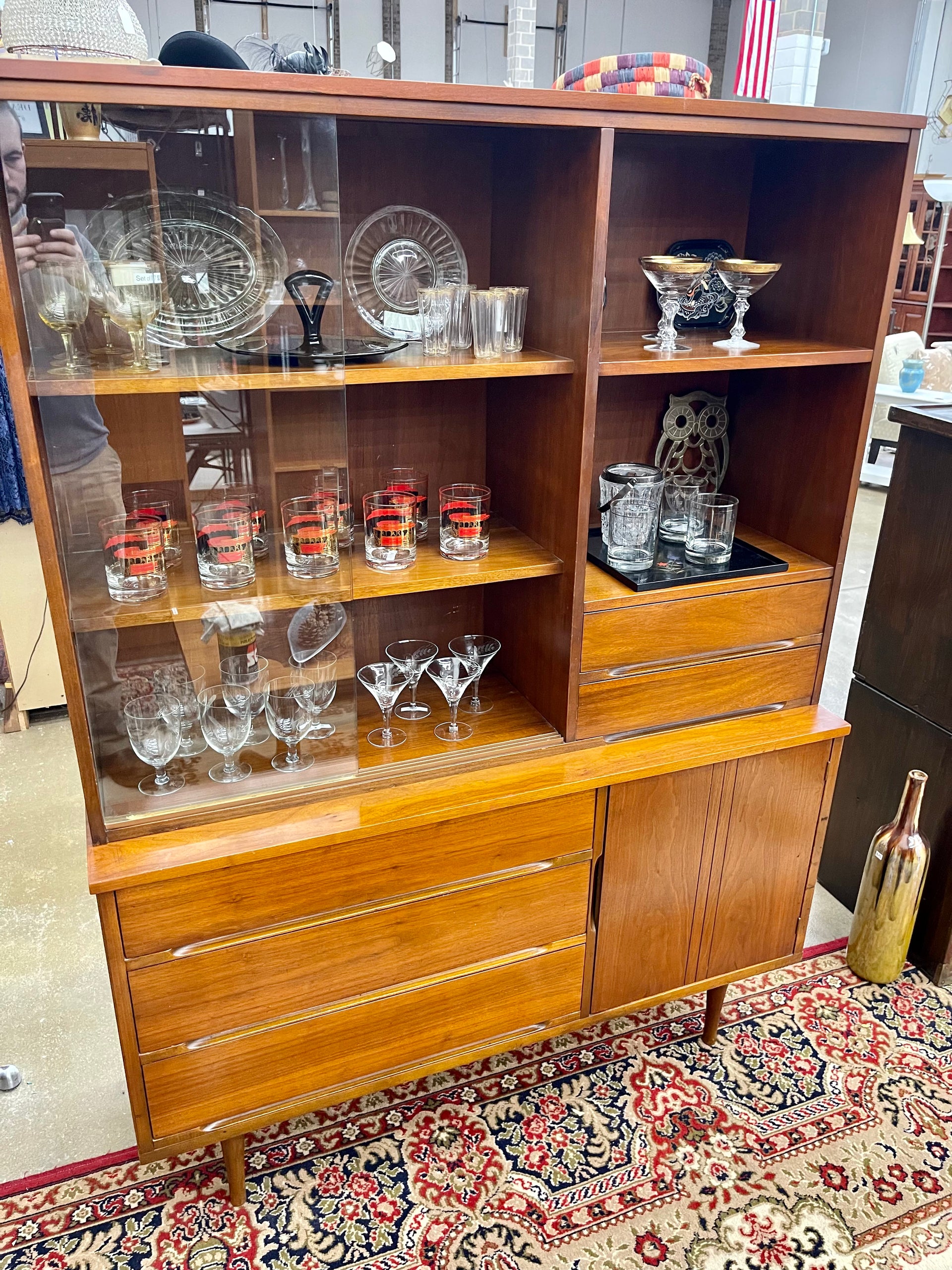 Mid Century Modern Hutch & Credenza