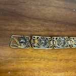 Vintage Brass Orchid Belt