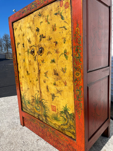 Authentic Hand Painted Chinoiserie Cabinet