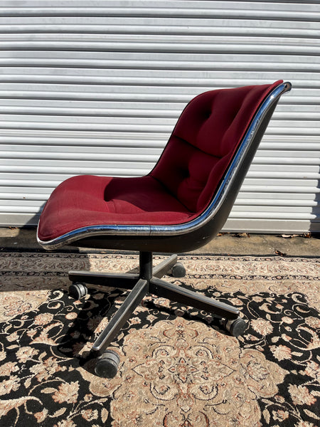 Vintage Charles Pollock for Knoll Steelcase Office Chair Magpie