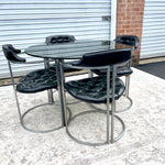 Daystrom Chrome and Smoked Glass Dining Set