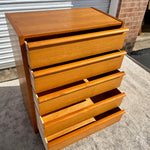 Danish Teak Tallboy Dresser