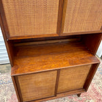 Mid Century Rattan Hutch
