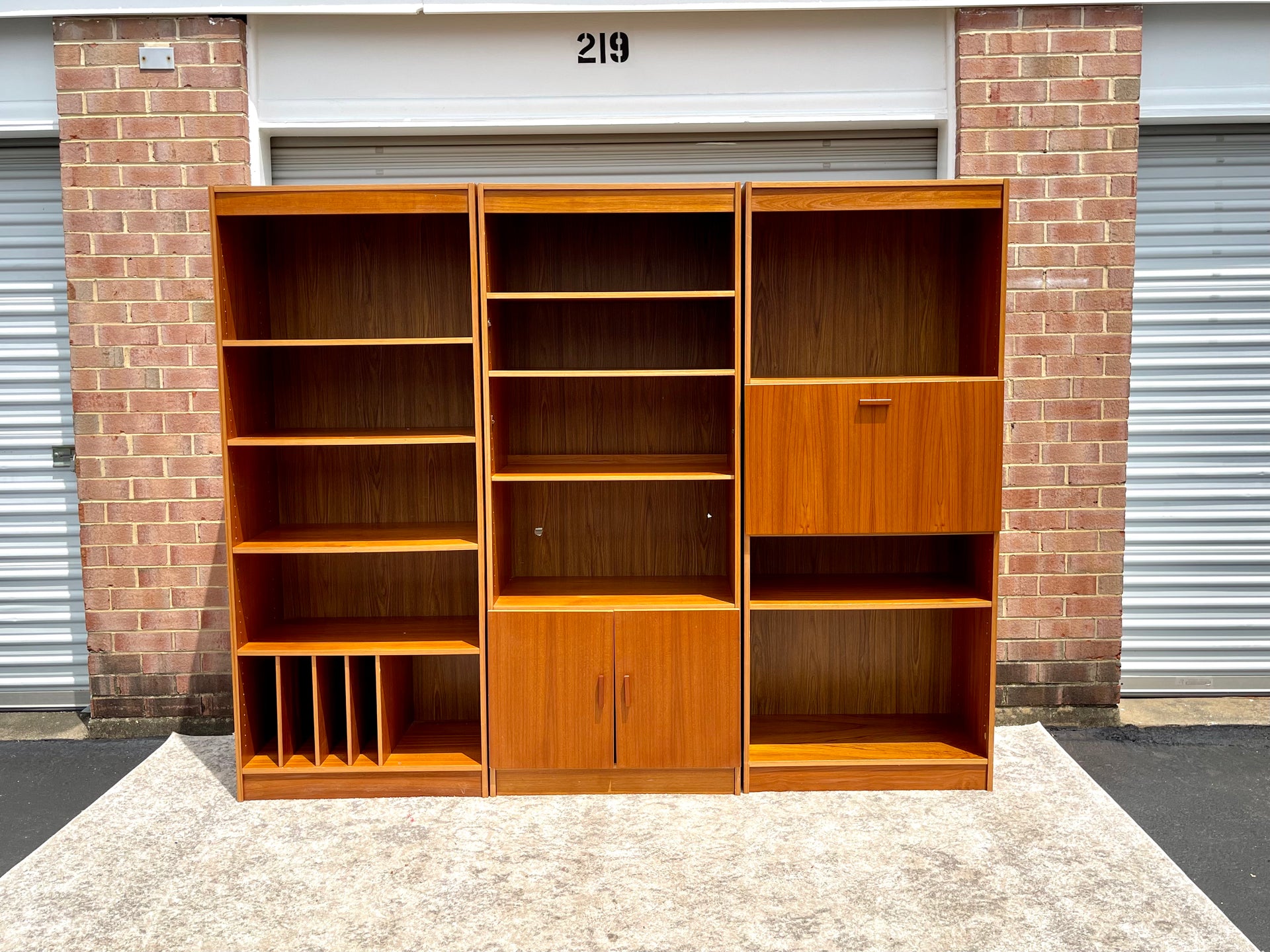 Danish Modern Teak Wall Unit/Bookcases