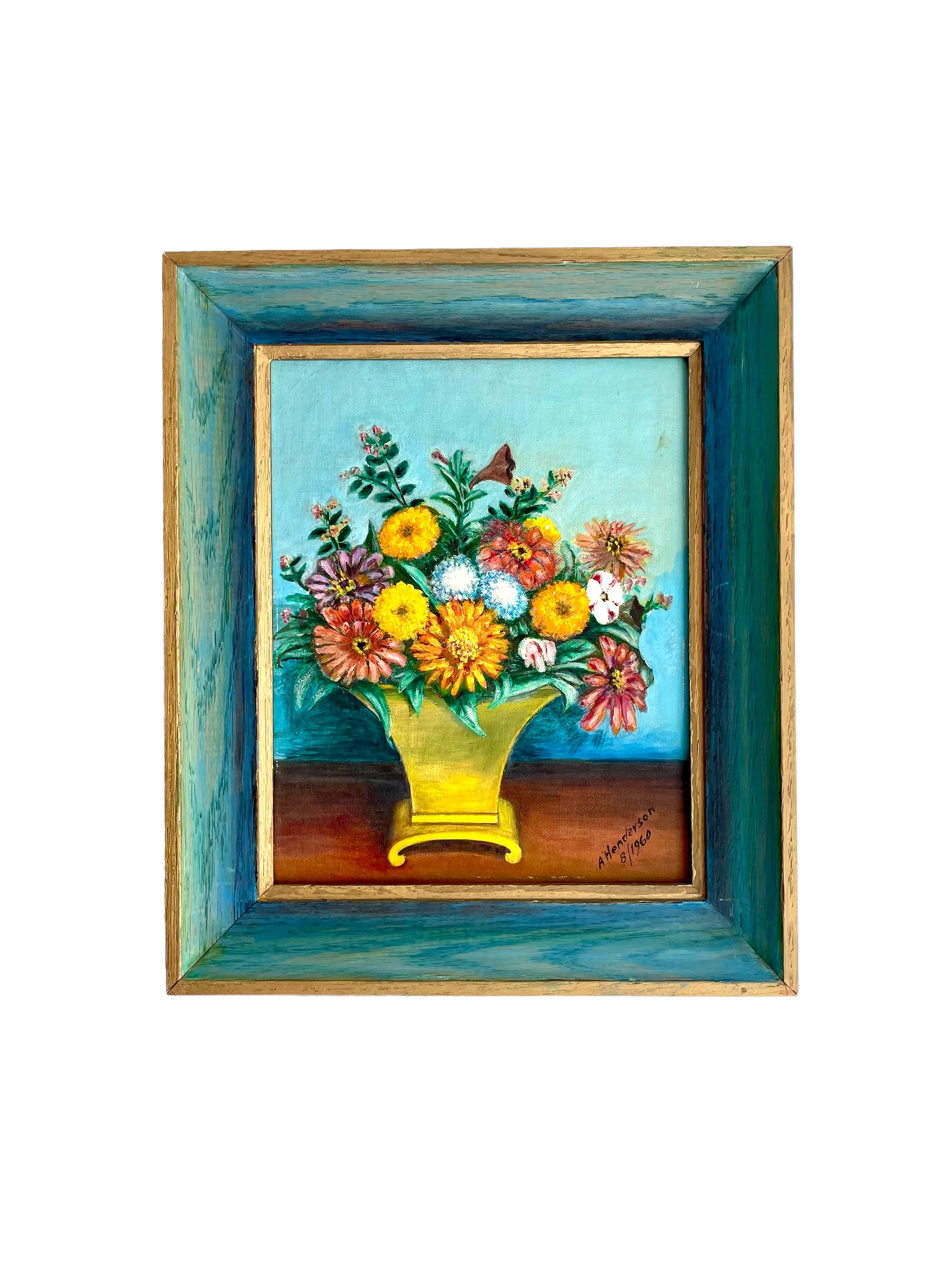 Mid Century Modern Albert Henderson Flower Painting