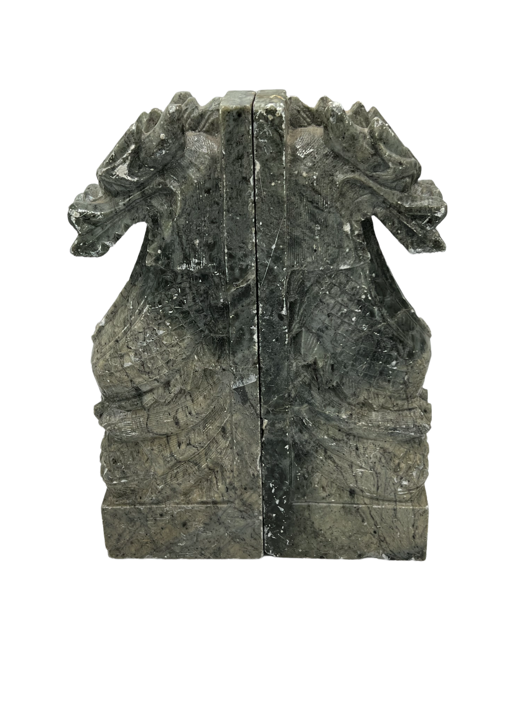 Green Granite Dragon Bookends