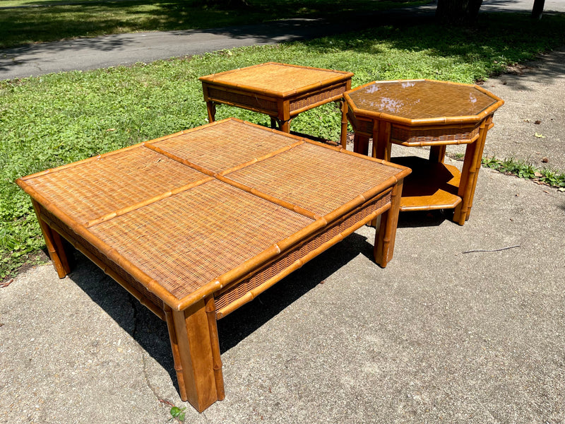 Vintage Bamboo Table Set