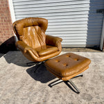Charlton Century 21 Vintage Lounger Chair and Ottoman