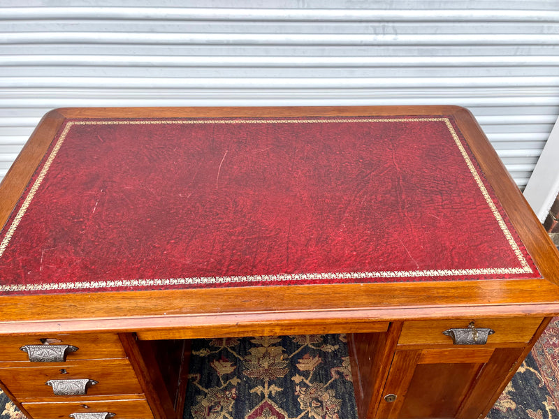 Antique Leather Top Desk