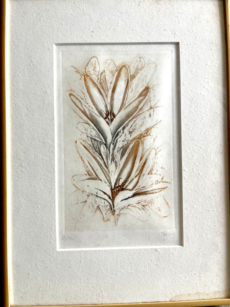 Jeanne Eder “Flower Study #1” Signed Original Color Etching