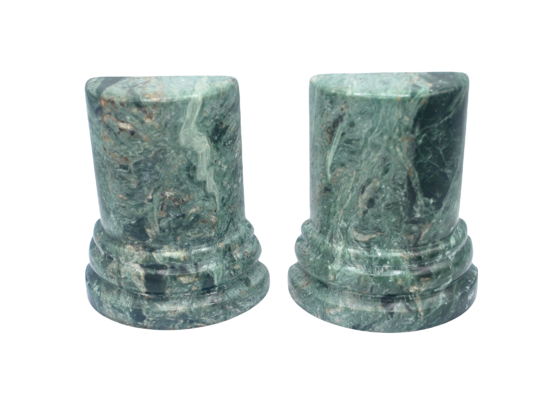 Green Marble Column Bookends