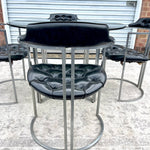 Daystrom Chrome and Smoked Glass Dining Set