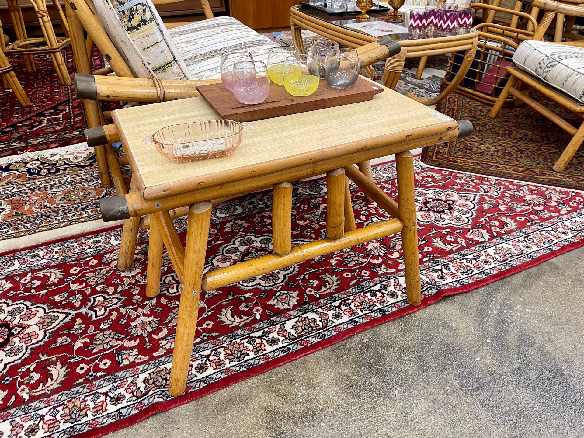 Ficks Reed Pagoda Bamboo Side Tables