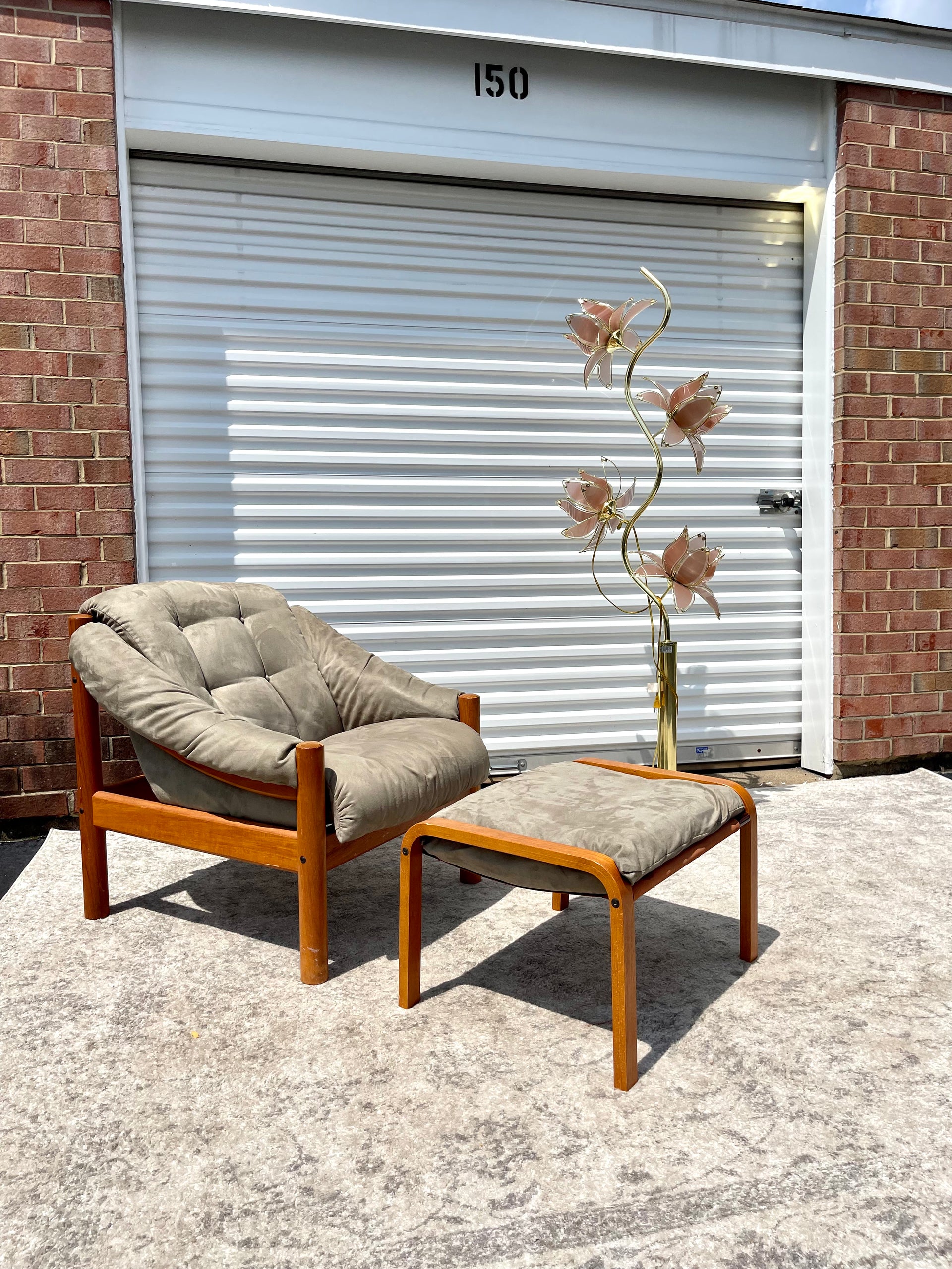 Domino Møbler Teak Armchair and Ottoman