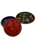 Cloisonné Inlaid Ring Box and Ring Tray