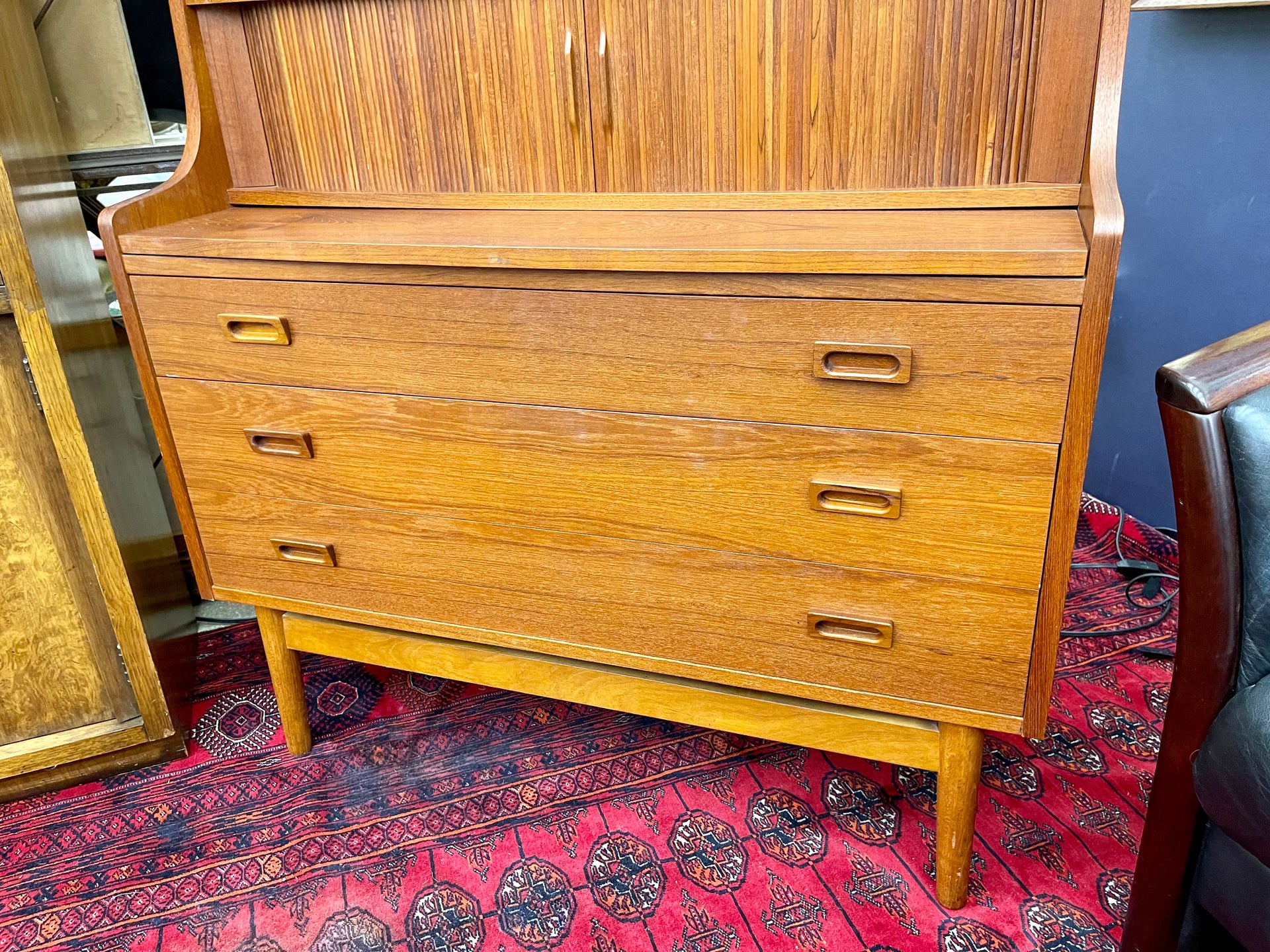 Danish Modern Teak Bookcase and Sectional by Johannes Sorth for Bornholm