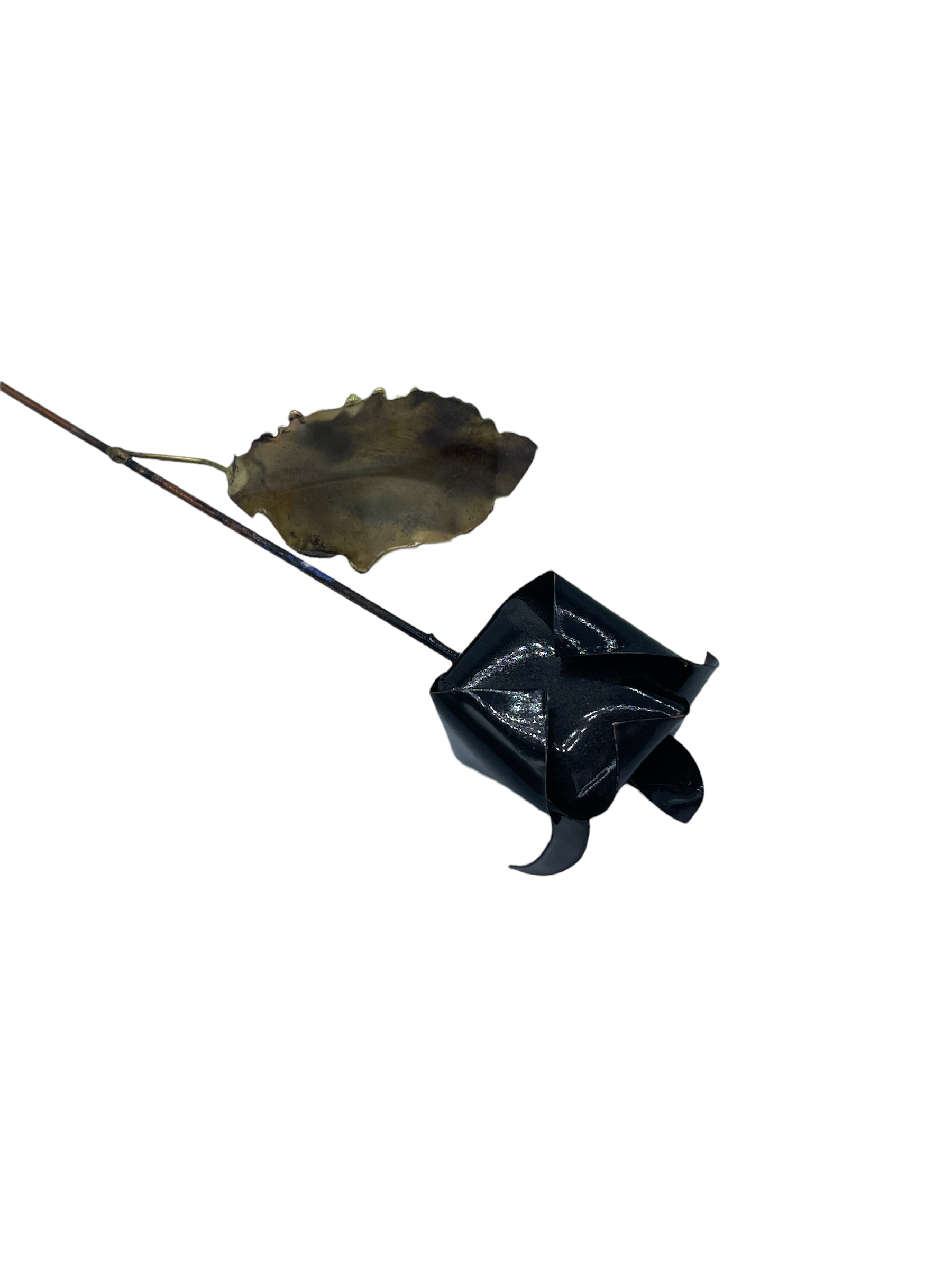 Mid Century Jere Style Black Rose