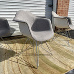 Herman Miller Eames Style Upholstered Wire Base Chairs