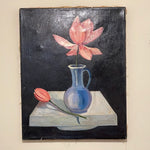 Winnie Reighard 1956 Lotus Flower Painting